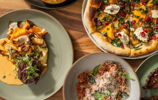 Seasonal dishes at True Food featuring colorful ingredients that highlight the flavors of fall
