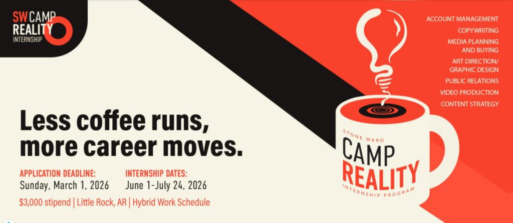 Stone Ward Camp Reality Internship flyer