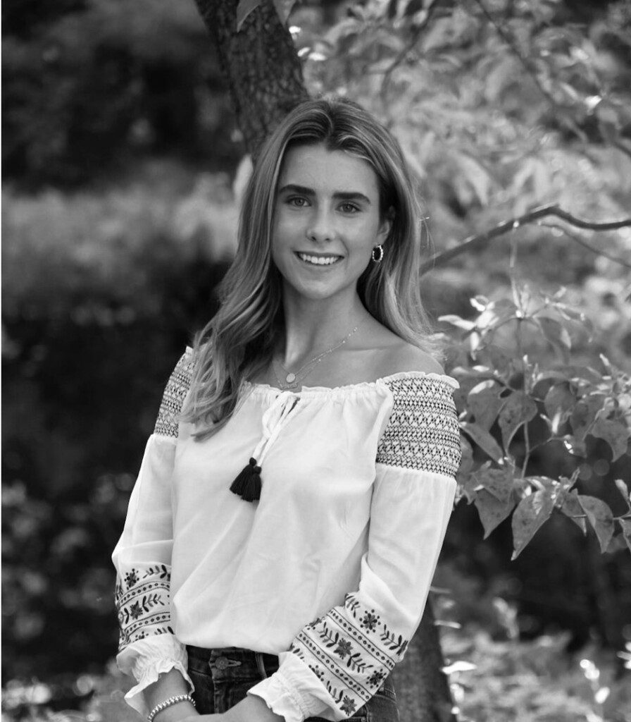 Greta Wolfsberger in black and white photo.