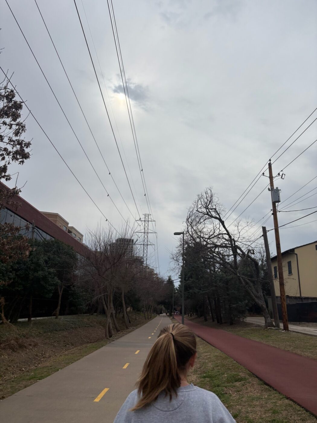 Shows walking on the Katy Trail with Friends